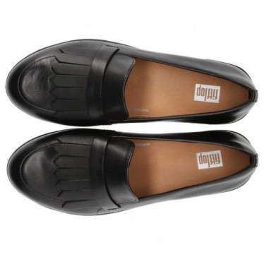 FITFLOP SUPERSKATE FRINGE EI6 MOCASSINS  BLACK