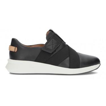 CLARKS UN RIO STRAP SNEAKERS  BLACK