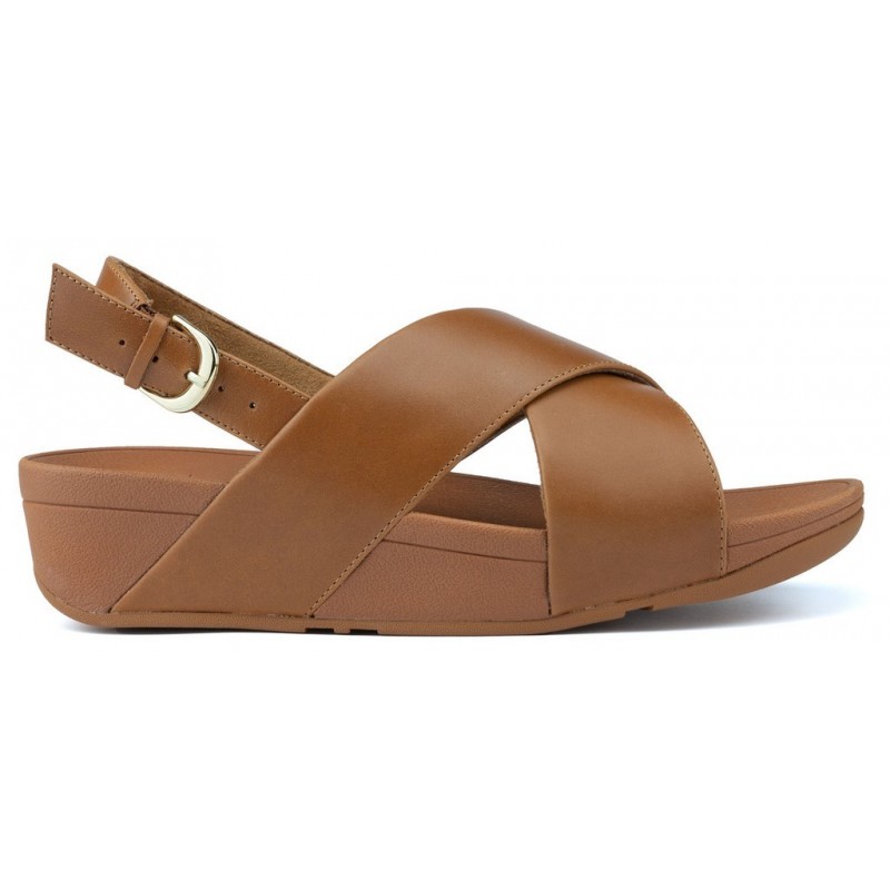 SANDALEN FITFLOP LULU CROSS ACHTERBAND K03  CARAMEL