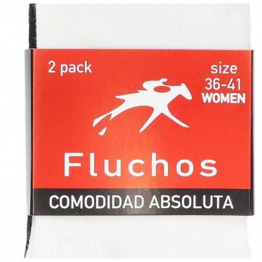 FLOWY ENKELSOKKEN 2 PACK DAMES CA-0007  NEGRO_BLANCO