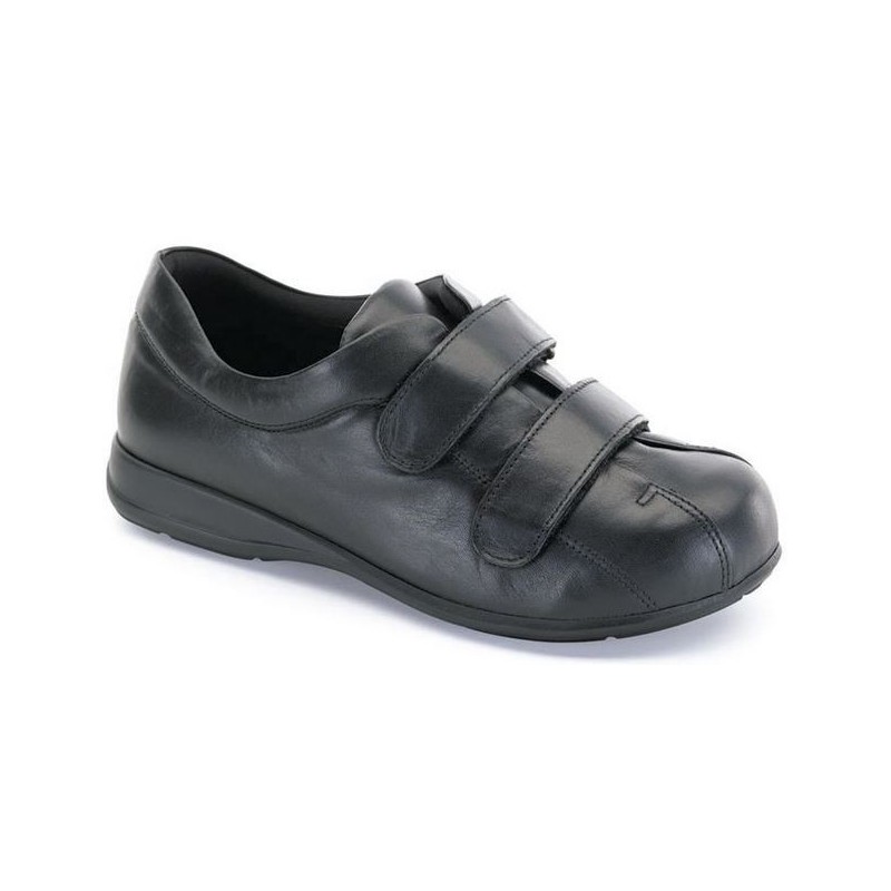 SCHOENEN CALZAMEDI VELCRO UNISEX PIE DIABETICO  NEGRO