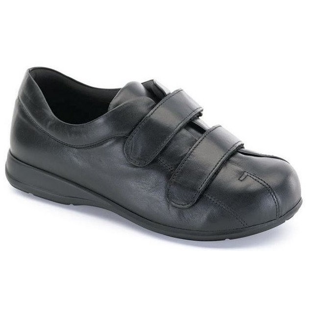 SCHOENEN CALZAMEDI VELCRO UNISEX PIE DIABETICO  NEGRO