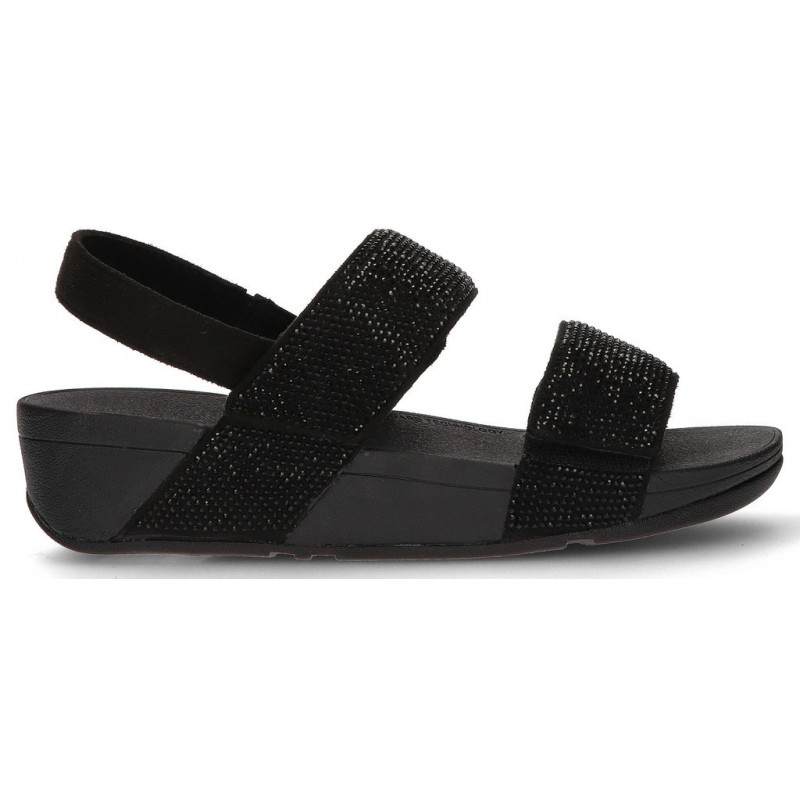 FITFLOP MINA CRYSTAL BACK STRAP sandalen  NEGRO