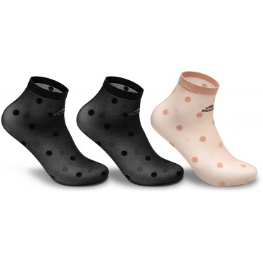 BLOEMIGE SOKKEN 1011 POLKA DOT PACK 3  NEGRO_CREMA