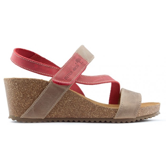 INTERBIOS Sandalen Comfortabele wig 2019 BEIGE INTERBIOS Sandalen Comfortabele wig 2019 BEIGE