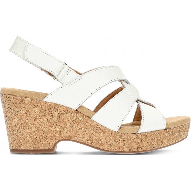 CLARKS GISELLE SANDAL  WHITE