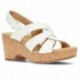 CLARKS GISELLE SANDAL  WHITE