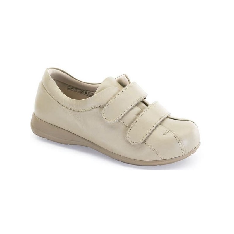 SCHOENEN CALZAMEDI VELCRO UNISEX PIE DIABETICO  BEIGE