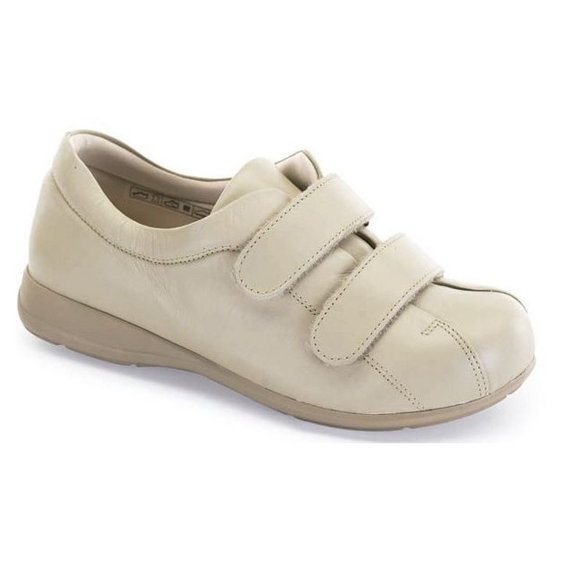 SCHOENEN CALZAMEDI VELCRO UNISEX PIE DIABETICO  BEIGE