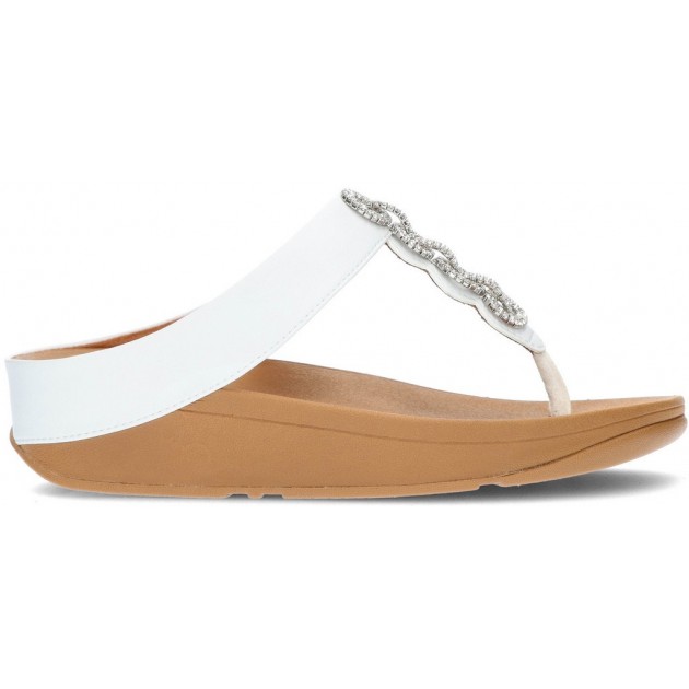 FITFLOP FIJNE SPARKLE SANDALEN WHITE FITFLOP FIJNE SPARKLE SANDALEN WHITE