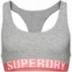 TOP SUPERDRY W3110356A CROP ARMBAND LOGO  GREY