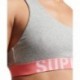 TOP SUPERDRY W3110356A CROP ARMBAND LOGO  GREY