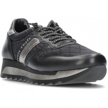 CETTI GEVOERDE SNEAKERS C-847  NEGRO