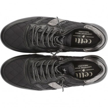 CETTI GEVOERDE SNEAKERS C-847  NEGRO