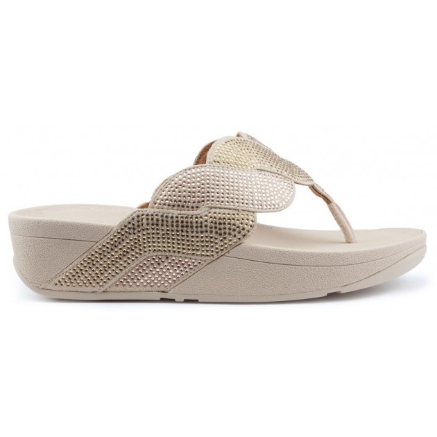 FITFLOP PAISLEY ROPE TOE THONGS Sandalen  PLATINO