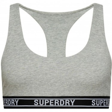 TOP SUPERDRY W3110357A MULTILOGO CROP  GREY