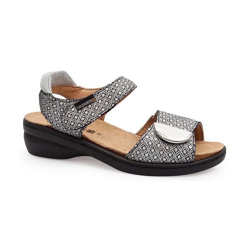 SANDAL MET VERSE STIJL CALZAMEDI  NEGRO