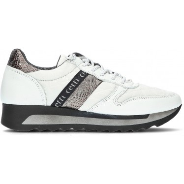 CETTI GEVOERDE SNEAKERS C-847  BLANCO