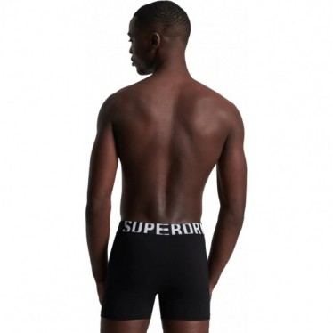 SUPERDRY BOXER M3110340A LOGO DUBBEL PACK  BLACK_WHITE