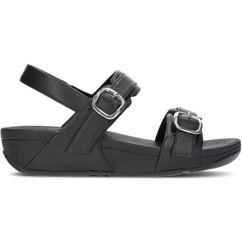 FITFLOP LULU VERSTELBARE SANDALEN MET RUGBANDEN  BLACK