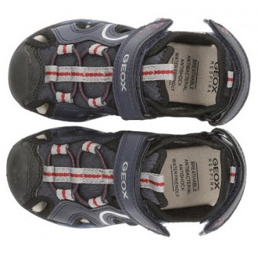 GEOX J BOREALIS J250RB SANDAL  NAVY_RED