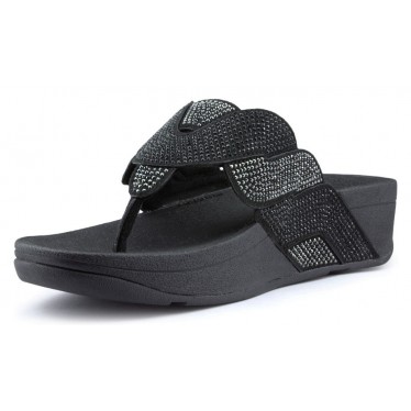 FITFLOP PAISLEY ROPE TOE THONGS Sandalen  BLACK