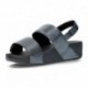 FITFLOP MINA GEWEVEN GLITZ SANDALEN  BLACK