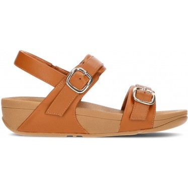 FITFLOP LULU VERSTELBARE SANDALEN MET RUGBANDEN  TAN