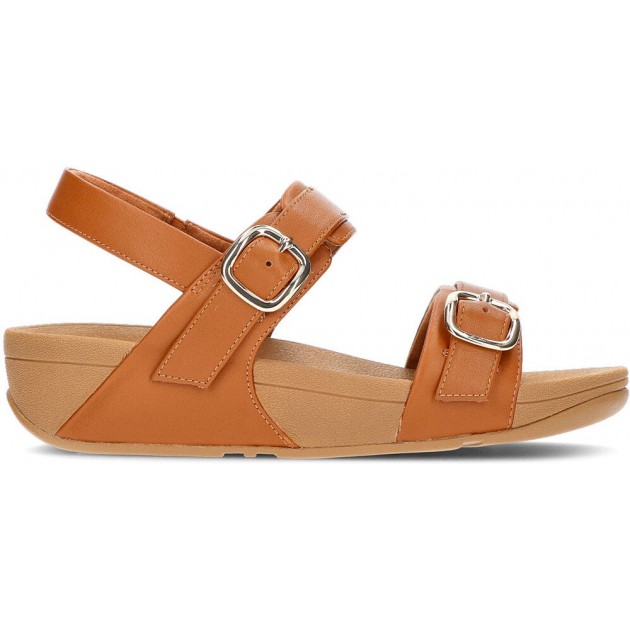 FITFLOP LULU VERSTELBARE SANDALEN MET RUGBANDEN  TAN