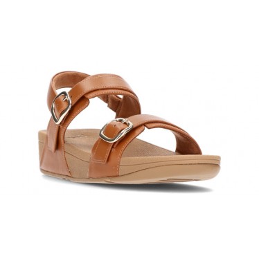 FITFLOP LULU VERSTELBARE SANDALEN MET RUGBANDEN  TAN