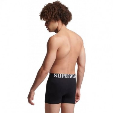 SUPERDRY BOXER M3110340A LOGO DUBBEL PACK  BLACK