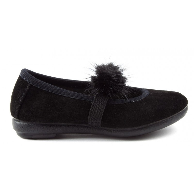 VULLADI BALLERINA'S KUNNEN SUDE POMPOMS SPLITTEN 1405  NEGRO