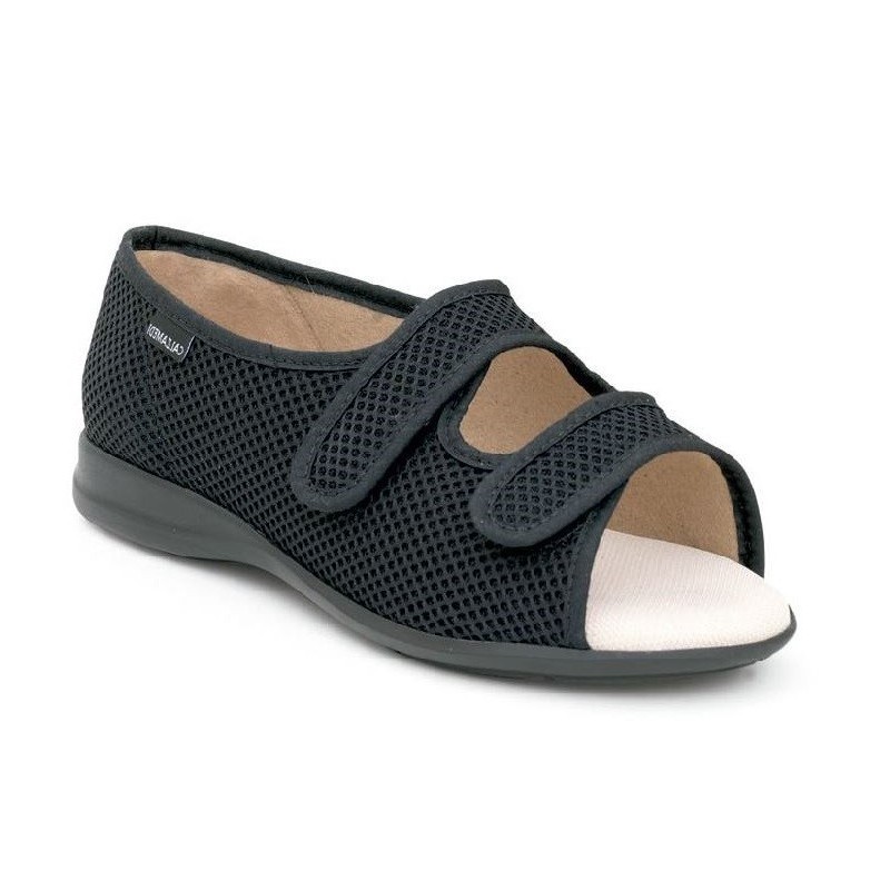 CALZAMEDI SANDALIA ABIERTA VELCROS TELA UNISEX  NEGRO