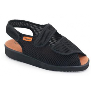 CALZAMEDI DOMESTICO ZAPATILLA DE TELA COMODA UNISEX  NEGRO