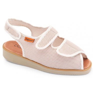 CALZAMEDI DOMESTICO ZAPATILLA DE TELA COMODA UNISEX  BEIGE