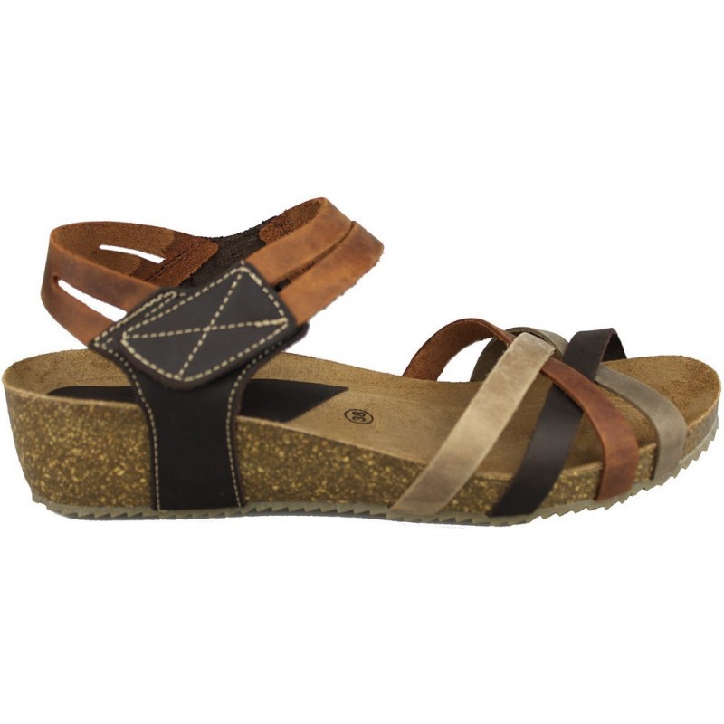 TUSSENTIJDS SANDALEN GELUKKIGE KLEUREN  MARRON