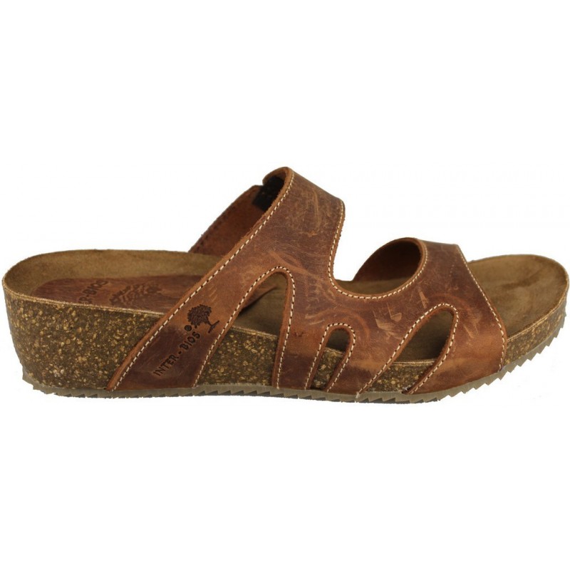 INTERBIOS W SANDALIA COMODA MUJER  MARRON