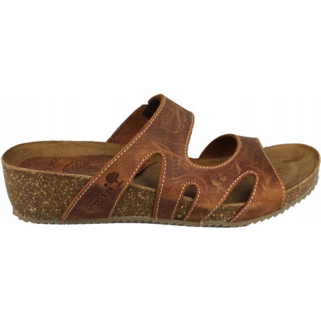 INTERBIOS W SANDALIA COMODA MUJER  MARRON
