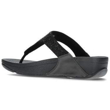 LULU KRISTALLEN VERSIERDE FITFLOP SANDALEN  BLACK