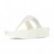 LULU KRISTALLEN VERSIERDE FITFLOP SANDALEN  CREAM
