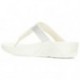 LULU KRISTALLEN VERSIERDE FITFLOP SANDALEN  CREAM