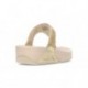 LULU KRISTALLEN VERSIERDE FITFLOP SANDALEN  PLATINO