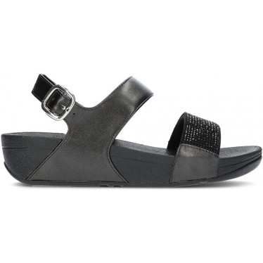 FITFLOP SANDALEN LULU CRYSTAL BACK-BAND  NEGRO