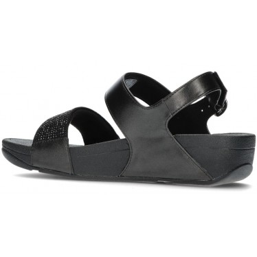 FITFLOP SANDALEN LULU CRYSTAL BACK-BAND  NEGRO