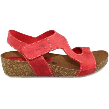 INTERBIOS Comfortabele half-sleehaksandalen  ROJO