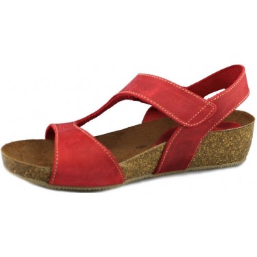 INTERBIOS Comfortabele half-sleehaksandalen  ROJO