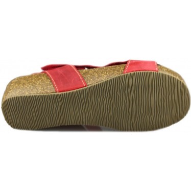 INTERBIOS Comfortabele half-sleehaksandalen  ROJO