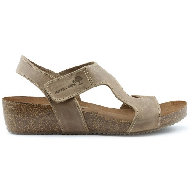INTERBIOS Comfortabele half-sleehaksandalen BEIGE INTERBIOS Comfortabele half-sleehaksandalen BEIGE