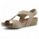 INTERBIOS Comfortabele half-sleehaksandalen  BEIGE
