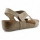 INTERBIOS Comfortabele half-sleehaksandalen  BEIGE